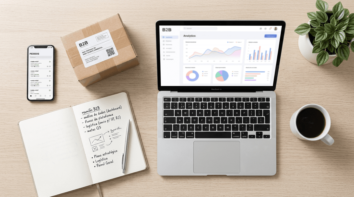 Operação Ponto X — dashboard, pedidos e pacotes prontos para envio